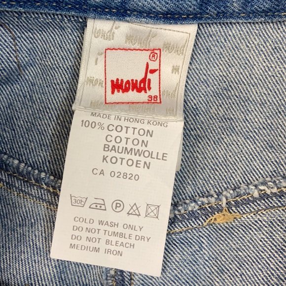 Fun Vintage High Waisted Denim Shorts with Gold Embroidered Details - Picture 9 of 9